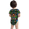 thumbnail image 3 of Xecao Roosters and Flowers Pattern Baby Climbing Bodysuit Short Sleeve Onesie Unisex 0-12 Months Baby Shirt Newborn Outfits Crotch snap design-, 3 of 6