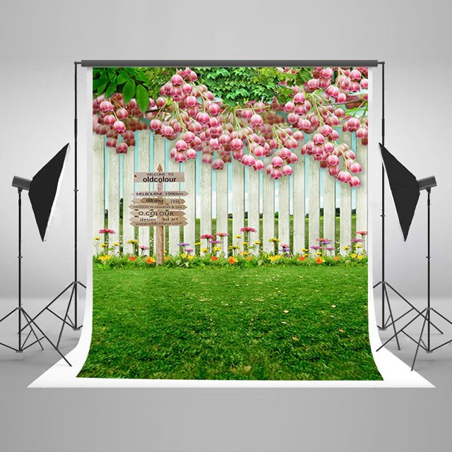 Fondos de fotografía ABPHQTO 150x220cm Valla de fruta rosa para niños