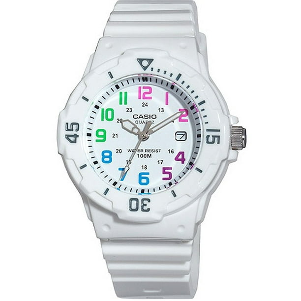 white casio watch