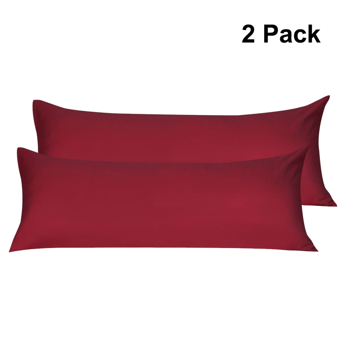 SilkySoft 2Pack Zippered Pillow Case Cover Soft Microfiber Long