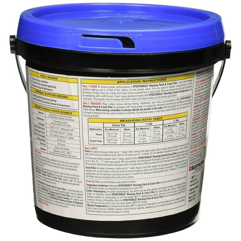 Rust-Oleum EPOXYSHIELD Asphalt Repair & Crack Filler, 250700 Model