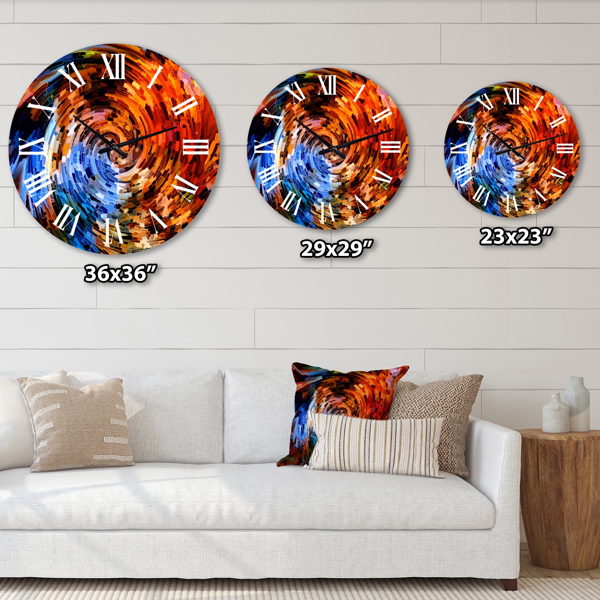 Designart 1 in Modern,Contemporary Wall Clock