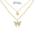 thumbnail image 7 of UDIYO Butterfly Necklace Double Layer Rust-proof Alloy Butterfly pendant Personality Fashion Clavicle Chain for Women, 7 of 7