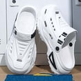 thumbnail image 6 of GPOECD Mens Slippers Breathable Closed Toe Summer Slippers, Outdoor Driving Shoes for Sports Casual Shoes for Men 03_White,10, 6 of 8
