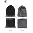thumbnail image 3 of Luxtrada 2PCs/Set Womens Mens Winter Hat Warm Thick Beanie Cap + Scarf for Winter Knit Ski Beanies (Black), 3 of 7