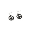 thumbnail image 1 of Boucles d'Oreilles Costume - Signe de Paix - Noir, 1 of 1