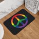 thumbnail image 5 of Alfombra de baño antideslizante súper suave con el logotipo de Rainbow Peace para baño, cocina, dormitorio, hogar, alfombra de piso de 15,75 x 23,62 pulgadas, 5 of 6