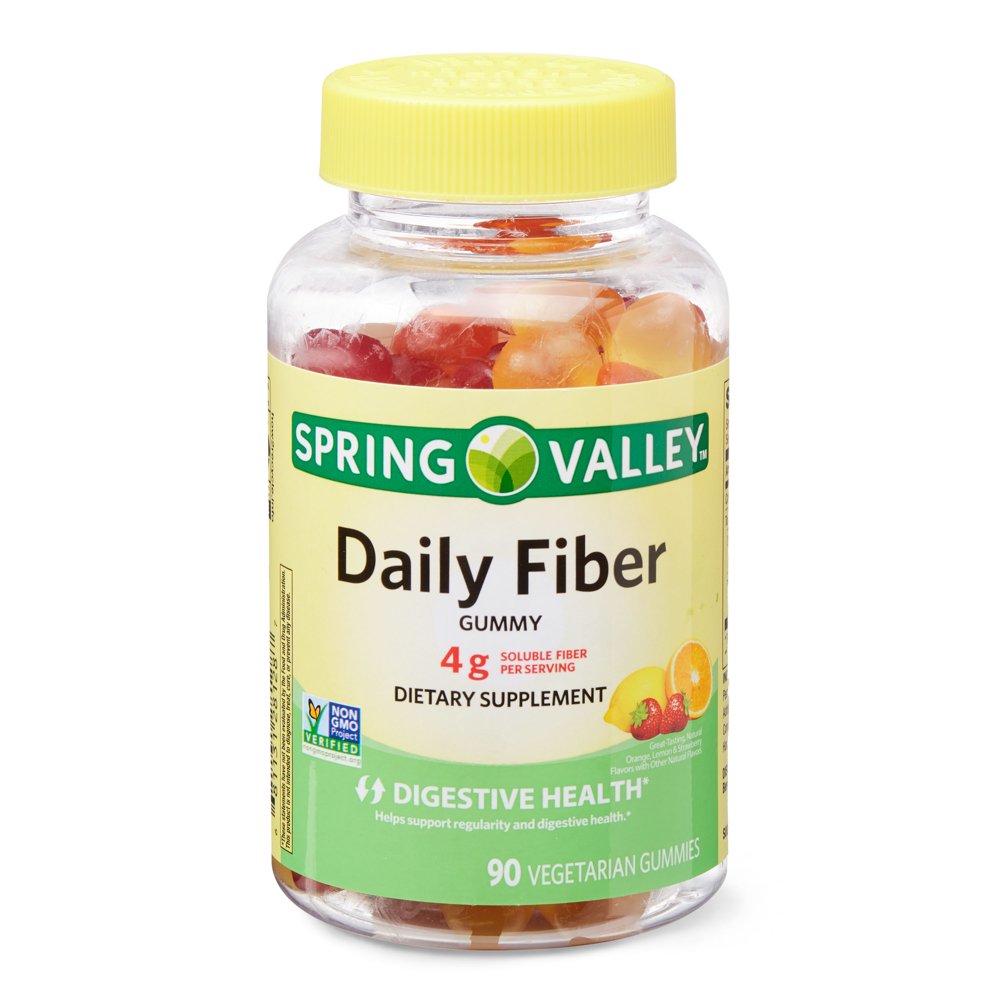 Spring Valley Daily Fiber Gummies, 4mg, 90 Count