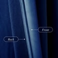 thumbnail image 6 of DriftAway Velvet Blackout Curtains Navy Room Darkening Curtains 108 Inches Long 2 Panel Set Super Soft luxury Thermal Insulated Drapes for living room Back Tab and Rod Pocket Navy Blue 52 inch wide, 6 of 8
