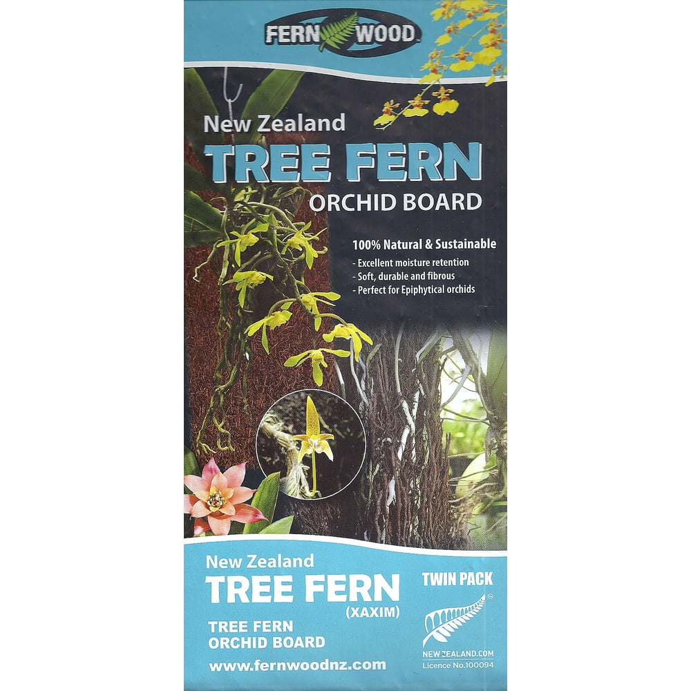 Fern Wood New Zealand Tree Fern Orchid Board Panel 12x12x1 Twin Pack