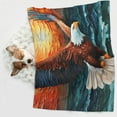 thumbnail image 6 of Rocae Textured Bald Eagle for Pet Blanket Dog Blanket Cat Blanket Soft Sleep for Small Medium Pet-Small, 6 of 8