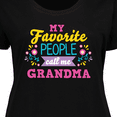 thumbnail image 4 of Inktastic My Favorite People Call Me Grandma with Flowers Women's Plus Size T-Shirt, 4 of 5