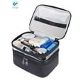 thumbnail image 3 of Deago Makeup Bags Double Layer Large Cosmetic bag Clear Travel Cosmetic Case Toiletry Bag Water-resistant for Women Girls (Blue), 3 of 6