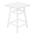 thumbnail image 4 of Costaelm 30" Square Outdoor Patio Counter High Bistro Bar Table With Umbrella Hole, All-Weather Patio Bar Table , White, 4 of 9