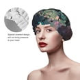 thumbnail image 2 of KLL Forest Mushroom Skull Pattern Shower Cap & Bath Cap for Women,Reversible Oversized Waterproof Shower Caps for all Hair Lengths,Elastic Reusable Bathing Hair Cap, 2 of 6