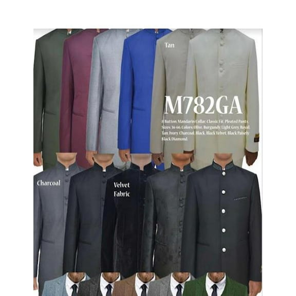 11 Mandarin Suits $990 (We Pick The Colors Based of Availability)