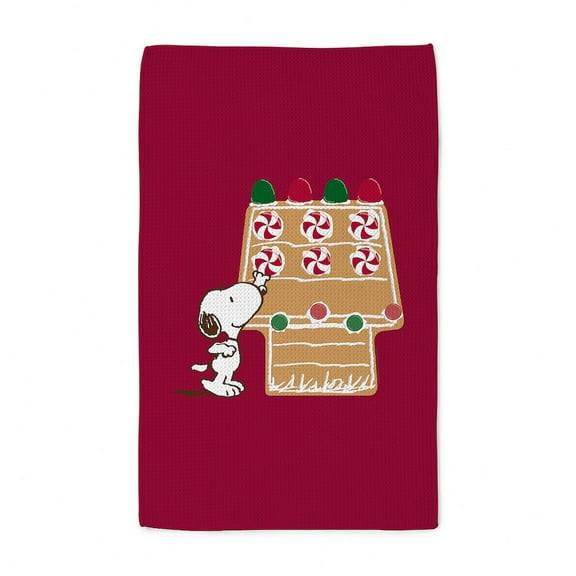 CafePress - Snoopy Gingerbread Doghouse - Tea Towel