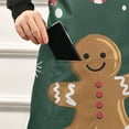 thumbnail image 5 of Yayeee Chief Kitchen Apron with Pockets for Cooking Water Resistant Unisex Adjustable Neck Strap, Green Christmas Gingerbread, 5 of 7