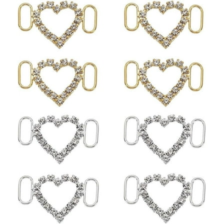 1Set Shoelace Charms Rhinestone Shoe Charms D Shape Shoe Clip Charms Bling Shoe Accessories for Women Sneaker Casual Shoes Decoration