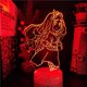 thumbnail image 3 of Lámparas de ilusión Led 3d, lámpara 3d de Anime Eri My Hero Academia, luz Led de noche para niñas, niños, decoración de dormitorio, regalo de cumpleaños Eri Boku No Hero Academia Feliz Sencillez, 3 of 5