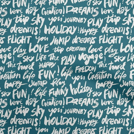 oneOone Georgette Viscose Teal Green Fabric Text Sewing Fabric By The Yard Printed Diy Clothing Sewing Supplies 42 Inch Wide-WL