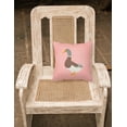 thumbnail image 2 of Saxony Sachsenente Duck Pink Check Fabric Decorative Pillow, 2 of 2