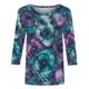 thumbnail image 3 of Camisetas de Manga 3/4 para Mujeres Impresas Cuello Redondo Blusa Casual Top de Verano Suave, 3 of 5