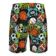 thumbnail image 6 of Wukai Balls Print Beach Trunks with Compression Liner Swimsuit Quick Dry Beach Sports Shorts with Pocket-XX-Large, 6 of 8