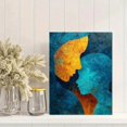 thumbnail image 2 of Blue Mother Child Silhouette Arabic Letter Canvas Emotional Modern Home Wall Decor, 2 of 8