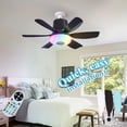 thumbnail image 3 of Ventilador LED 2025 NUEVO Techo 32W Con RGB Color Música Dientes Timing Fu (B) Azul, 3 of 9