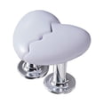 thumbnail image 2 of AMLESO Broken Heart Shaped Toilet Press Button Toilet Flush Button Aid for Bathroom White, 2 of 8