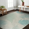 thumbnail image 3 of LR Home Samara 7'10" x 9'10", Gray/Aqua Blue Palms Fade, Stain, and Moisture Resistant Indoor/Outdoor Area Rug, 3 of 8