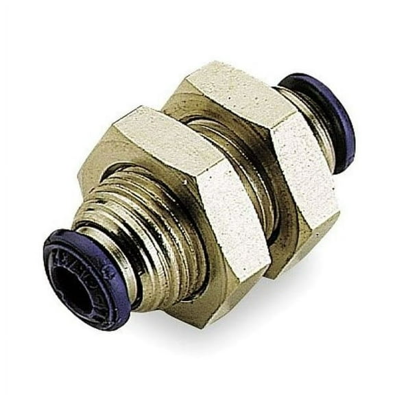 Aignep Usa Bulkhead Union,Brass,Push-Fit,5/16in,PK5 88050-05