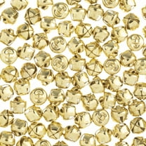 John Bead 100pcs 6mm Gold Round Jingle Bells for DIY Christmas Holiday Craft Party Favors