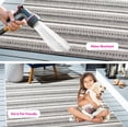 thumbnail image 3 of SAFAVIEH Courtyard Xzavier Geometric Striped Indoor/Outdoor Area Rug, 6'7" x 9'6", Black/Grey, 3 of 12