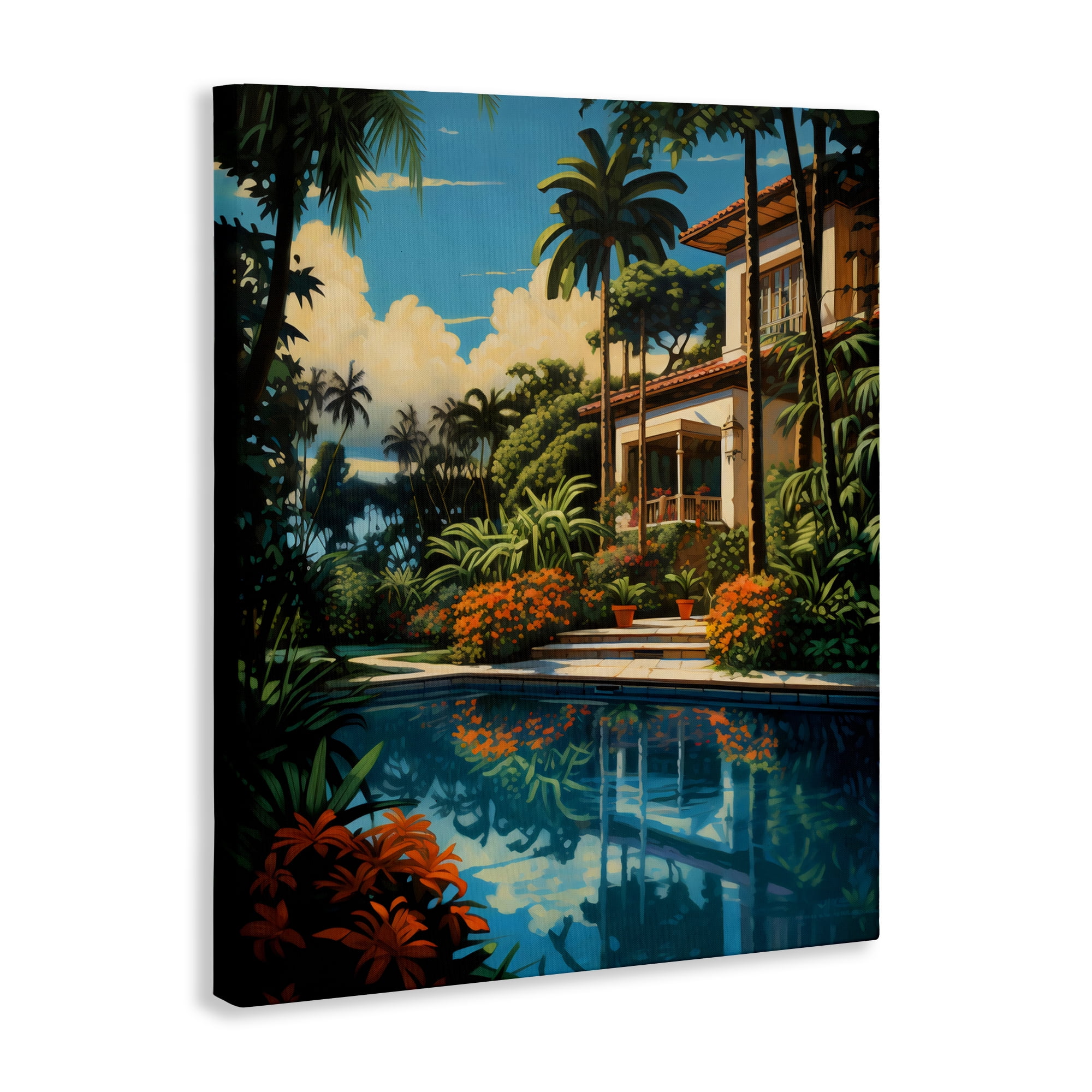 Stupell Industries Tropical Tranquility Villa Canvas Wall Art, design by Creative Studio