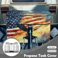 thumbnail image 3 of Yuyamidu Eagle Propane Tank Cover Fits 20LB Dual Gas Cylinder Trailer Travel Accessories USA Flag Propane Tank Covers for Travel Trailer, 3 of 8