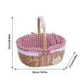 thumbnail image 3 of Adult Easter Basket, Picnic Basket, Handwoven Wicker Picnic Basket with Lid, Storage Hamper with Handle, Rattan Serving Basket for Outdoor, Beach, Camping, 3 of 9