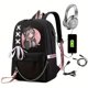 thumbnail image 2 of Mochila Con Impresión De Chica De Anime Dulce Con Carga USB, Mochila Ligera Para Viajes, Senderismo, Camping, Mochila Escolar, 2 of 3