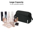 thumbnail image 3 of Bolsa de maquillaje Narwey, bolsa de cosméticos de viaje con apertura ancha, negra, 3 of 7