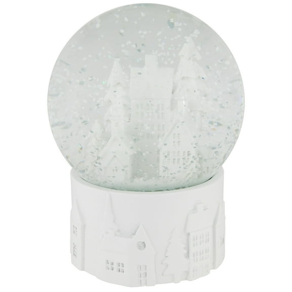 Northlight Musical Church Village Christmas Snow Globe - 5.5" - White