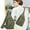 Green, variant on Canvas Crossbody Chest Bag with Zipper, 11.8x6.7 Inch Sling Bag for Men Women, Multi-Pocket Outdoor Hiking Festival Messenger Bag, Adjustable Strap, Black