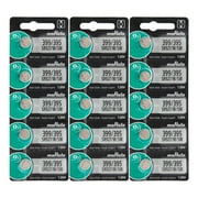 Genuine Murata 399/395 SR927SW 1.55V 0%Hg Watch Battery 15 Pack