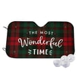thumbnail image 2 of Lsque Wonderful Time Christmas Car Windshield Sun Shade | Accordion Folding Style Auto Shade for Car Truck SUV Van | Blocks UV Rays Sun Visor Protector | Small, 2 of 7