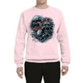 thumbnail image 2 of Wild Bobby, God Is My Judge Smokey Gray Skull Dark Pop Culture Unisex Crewneck Graphic Sweatshirt, Light Pink, Medium, 2 of 3