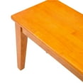 thumbnail image 4 of Nova 44 Inch Dining Bench Tapered Legs Oak Brown Wood - Saltoro Sherpi, 4 of 5