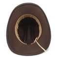 thumbnail image 6 of BRICH Cowboy Hat for Women Men with Shapeable Wide Brim Western Suede Hat for Cowboys and Cowgirls Brown One Size, 6 of 6