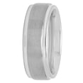 thumbnail image 2 of Mens Tungsten 8MM Satin and Polished Finish Wedding Band, 2 of 4