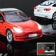 thumbnail image 4 of 1/24 Diecast Model 3 Toy Car Alloy Casting Model 3 Model Car Pull Back Vehículos coleccionables con sonido y luz 6 puertas abiertas Modelo 3 Diecast Model Car Toy para niños adultos (rojo), 4 of 5