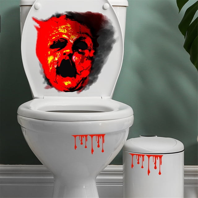 PEONAVET Wall Sticker Halloween Horror Human Face Handprint Decoration Wall Sticker